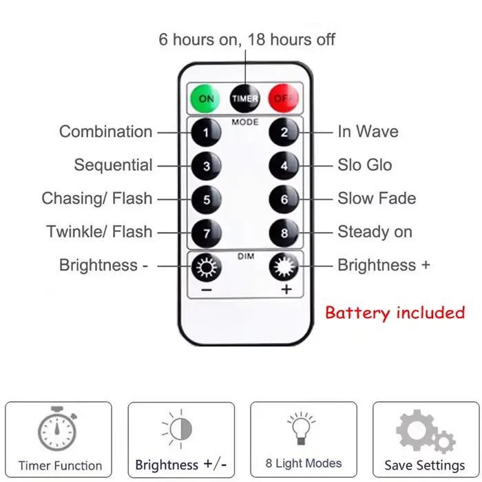 Guirlande lumineuse féerique LED multicolore à piles, guirlande lumineuse luciole pour anniversaire,