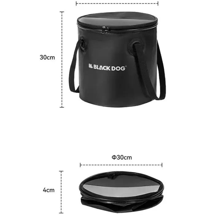 Blackdog seau rond d'eau pliant avec sortie de couvercle 20L Camping pêche sac de pique-nique en plein air boîte de rangement évier Portable