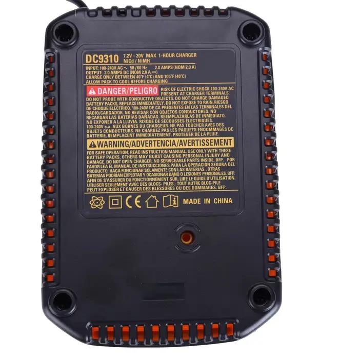 Chargeur de batterie DC9310 pour batterie DEWALT 7.2V-18V NiCad & NiMh DW9057 DC9071 DC9091 DC9096