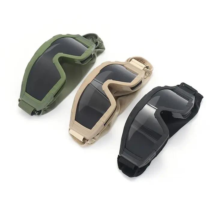 Masque militaire outdoor 3 lentilles - Protection anti-vent et anti-poussière UV400 pour tir et alpinisme - Sécurité maximale