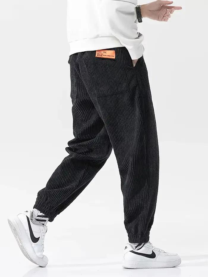 Pantalon jogger baggy en velours côtelé homme - Coupe loose confortable pour automne hiver