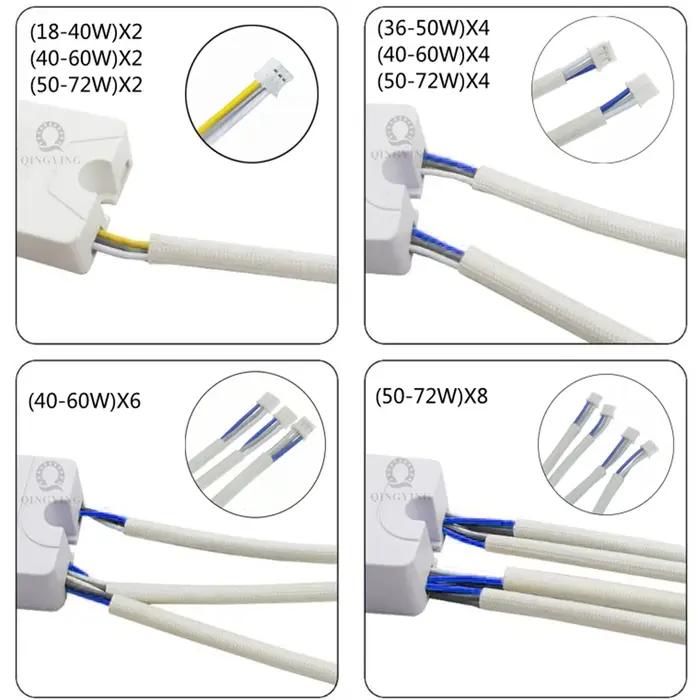 Pilote de gradation intelligent avec télécommande RF, AC220V, 2.4G, 18-40W, 36-50W, 40-60W, 50-72W,