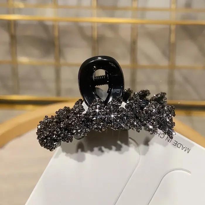 Pince à cheveux scintillante en acétate avec motifs géométriques pour femmes et filles, style mode, pour toutes les saisons et occasions décontractées