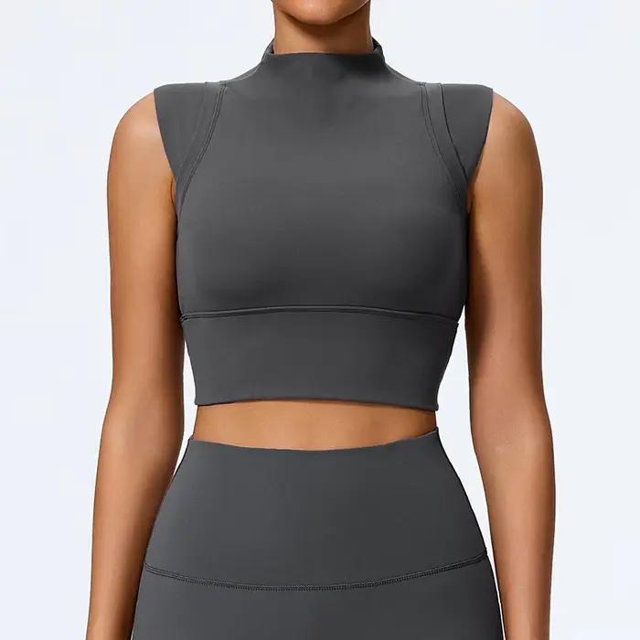 Haut de gymnastique à fort Impact femme Push Up soutien-gorge de sport vêtements de Yoga gilet