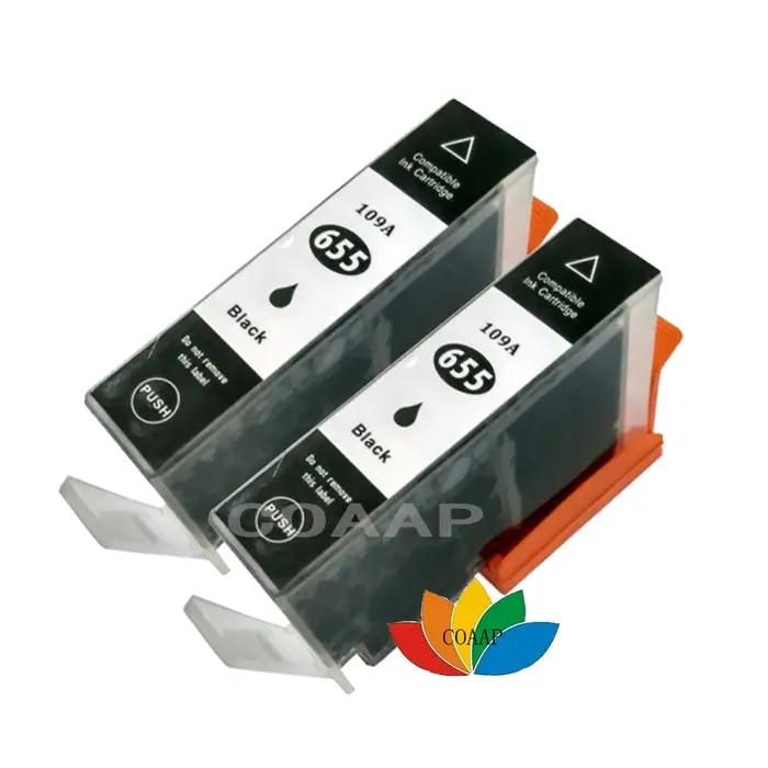 2 cartouches d'encre noire compatibles HP 655 655XL pour imprimante tout-en-un Deskjet 4615 3520 352