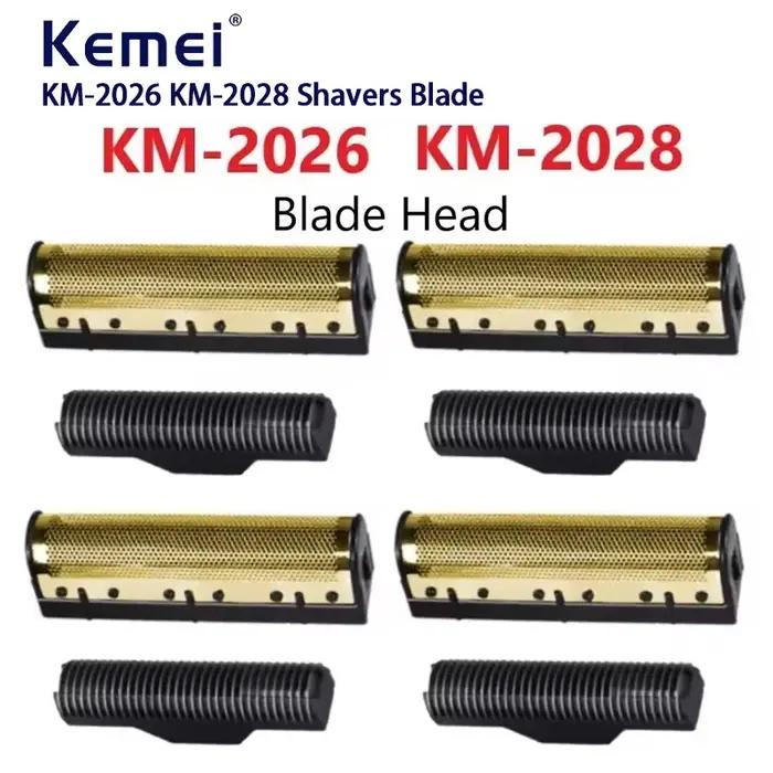 Lames de Rasoir Électrique Kemei en Or et Acier Inoxydable Compatible avec Rasoirs KEMEI KM-2026 KM-2028 Occasions Spéciales et Quotidiennes