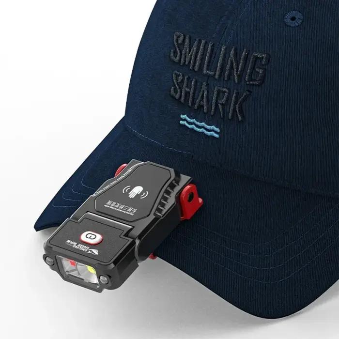 Mini lampe de sauna LED à capteur, angle réglable, casquette de chapeau, lumières à clip, étanche, l