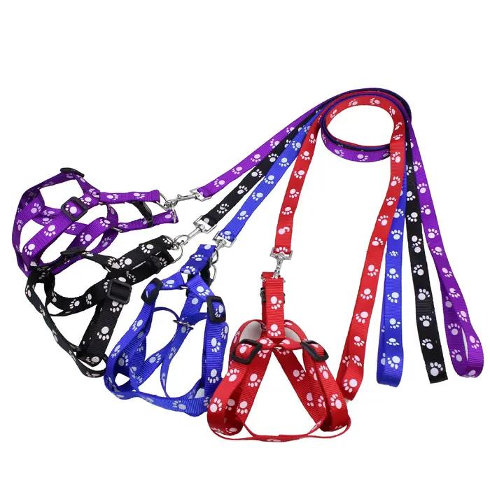 Ensemble harnais et laisse triangulaires pour chien, harnais léger, entraînement facile à marcher, laisse en plomb pour chien, voyage en plein air, petit et moyen chien