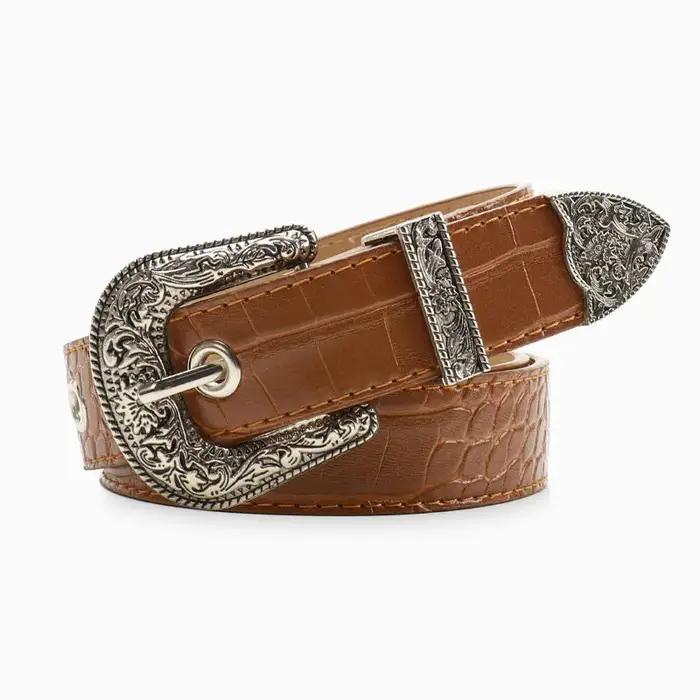 Ceinture gothique rétro noire pour femmes accessoires jeans décontractés hip hop y2k boucle ardillon pour filles occasions spéciales