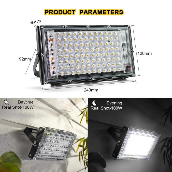 Projecteur LED imperméable conforme à la norme IP65, éclairage d'extérieur, idéal pour le jardin, 50