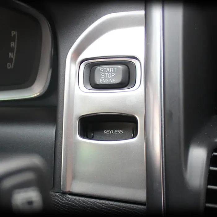 Couvercle de cadre de panneau de console en acier inoxydable pour Volvo XC60 2013-2017 LHD