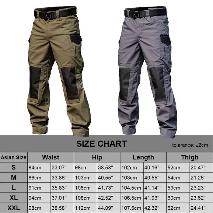 Pantalon cargo militaire tactique armée entraînement multi-poches résistant imperméable randonnée