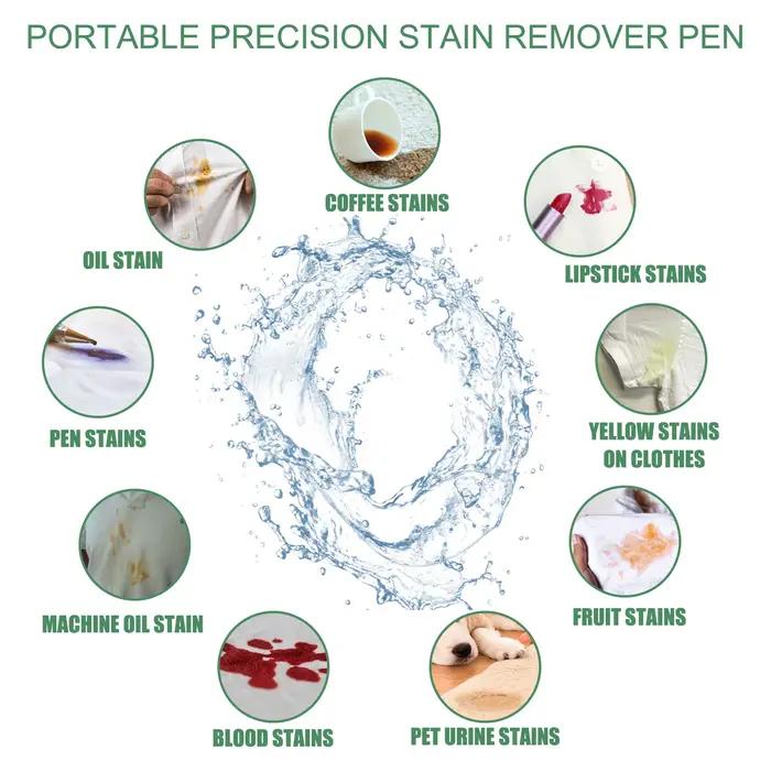 Jue-Fish-Stylo détachant de précision portable instantané, livres de pénétration profonde, tissu lav
