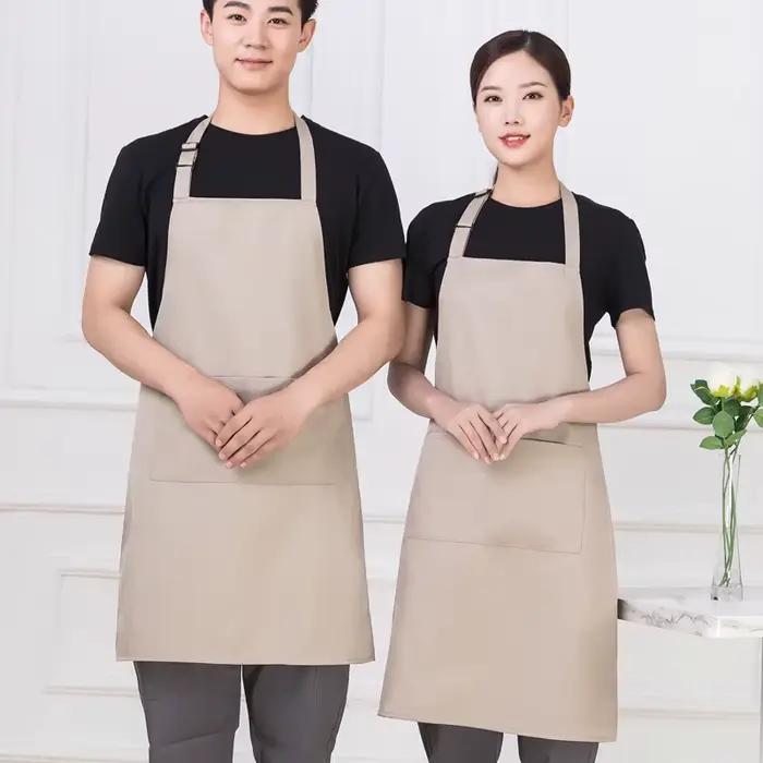 Tablier de cuisine personnalisé pour femme et homme, tablier de travail pour grillades, restaurants,