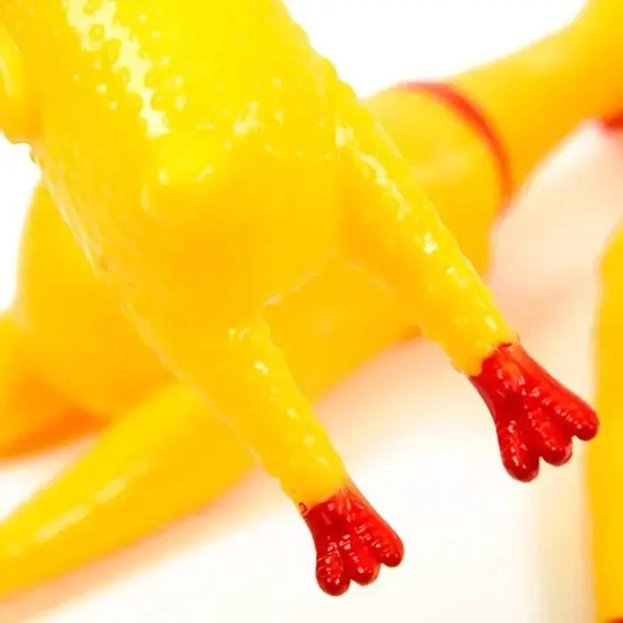 1 jouet à mâcher durable pour chien en forme de poulet qui crie - Son de grincement et de couinement