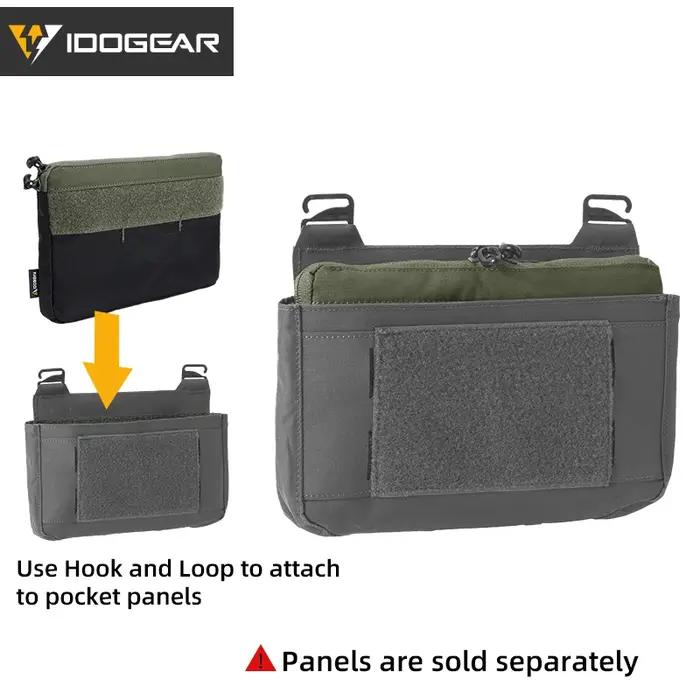Poche de rangement tactique IDOGEAR 3597 avec insert kangourou - Organisation Hook&Loop