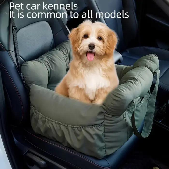 Siège auto pour chien avec ceinture de sécurité – Lit de voiture antidérapant pour petits chiens