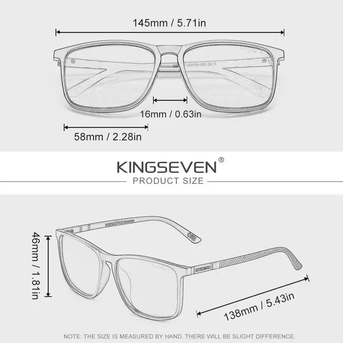 KINGSEVEN marque lunettes de soleil rectangulaires pour hommes femmes polarisées Anti-UV400 lunettes