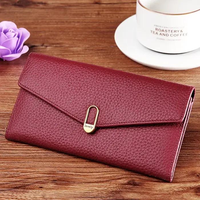 Portefeuille en cuir véritable pailleté pour femmes, élégant et multifonctionnel pour occasions spéciales et tous les jours