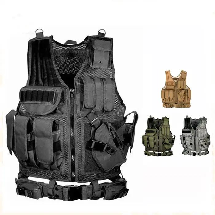 Gilet tactique Molle réglable multi-poches confortable pour jeux CS paintball airsoft et sécurité personnelles occasions spéciales