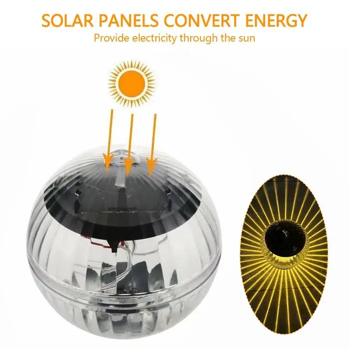 Solaire flottant piscine lumière LED étanche solaire lueur boule lampe décoration pour piscines étan