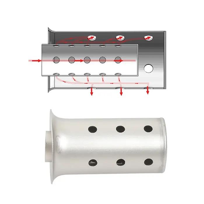 51mm 60mm 63mm universel moto échappement système d'échappement silencieux lien tuyau DB tueur élimi