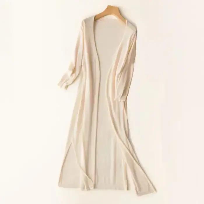Nouveau printemps été Protection solaire vêtements femmes Long Cardigan femme tricoté pull