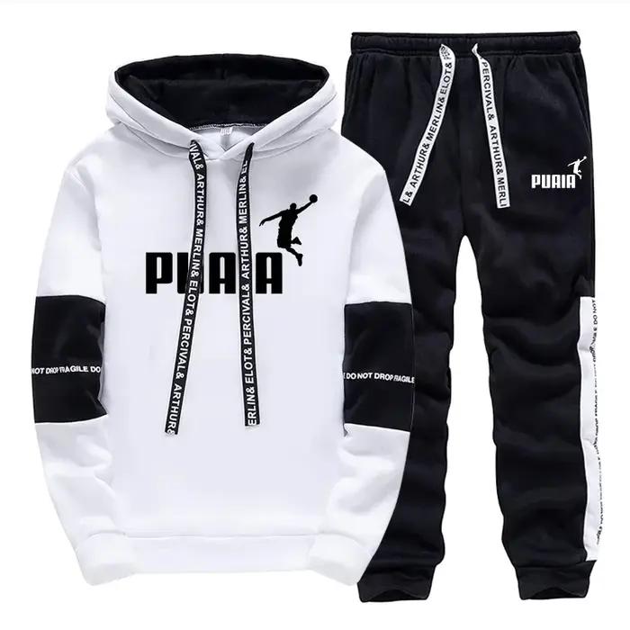 Offres spéciales hommes survêtement imprimer sweats décontractés vêtements de sport une pièce à capu