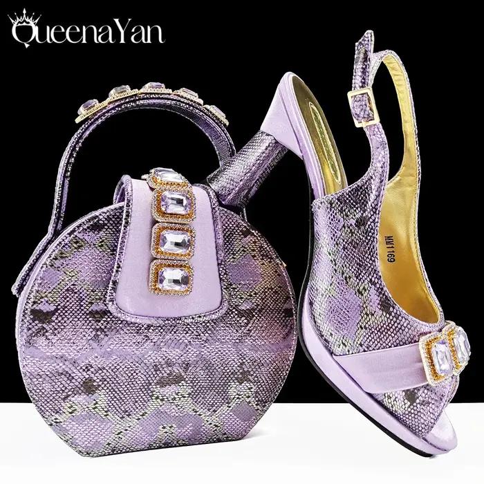 Queena Yan – ensemble de chaussures et de sacs de fête italiens luxueux pour femmes