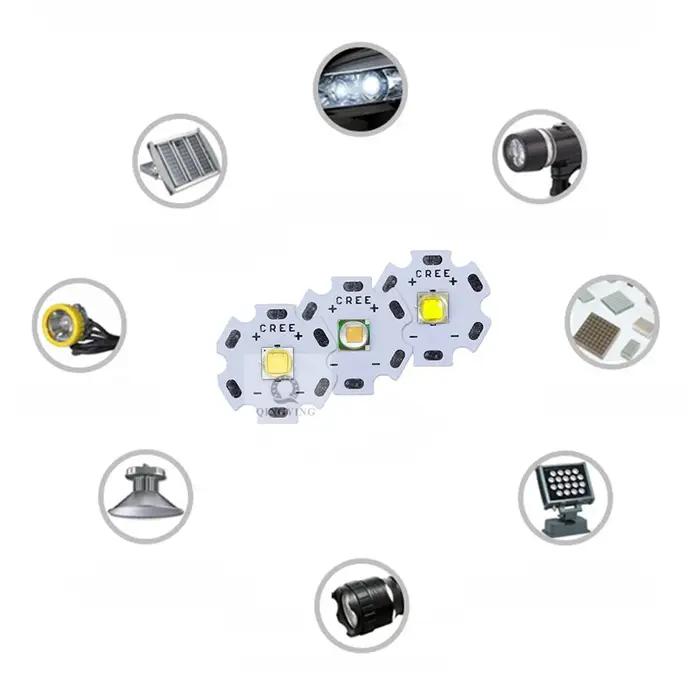 Puce émetteur LED haute puissance, 10 pièces, XML XM-L T6 LED T6 U2 10W blanc chaud, 16mm 20mm PCB p