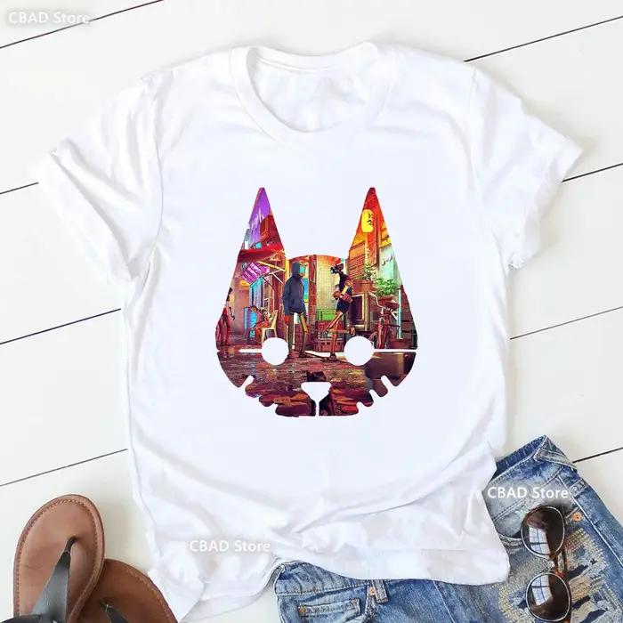 T-shirt Stray Game pour femmes, design graphique léopard, vêtements d'été décontractés, chemise Harajuku, cadeau pour fan de jeux, occasions spéciales