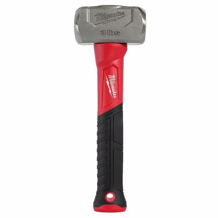 Marteau de maçonnerie Milwaukee 4932478255-3lb avec manche en fibre de verre, marteau intégral pour briser les murs