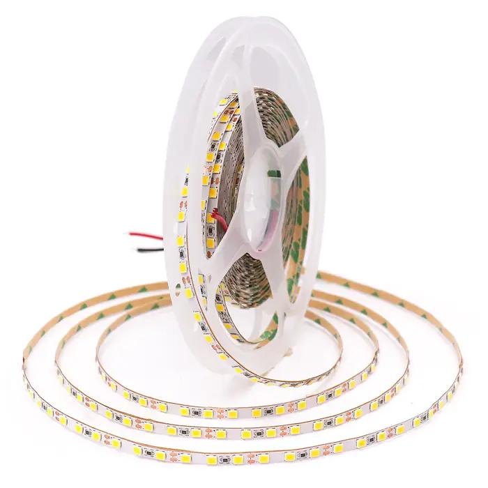 Bande lumineuse Flexible Super brillante à 2835 LED, PCB 4mm, 12V, 3528 diodes/m, 5m, 10m, 15m, 20m,