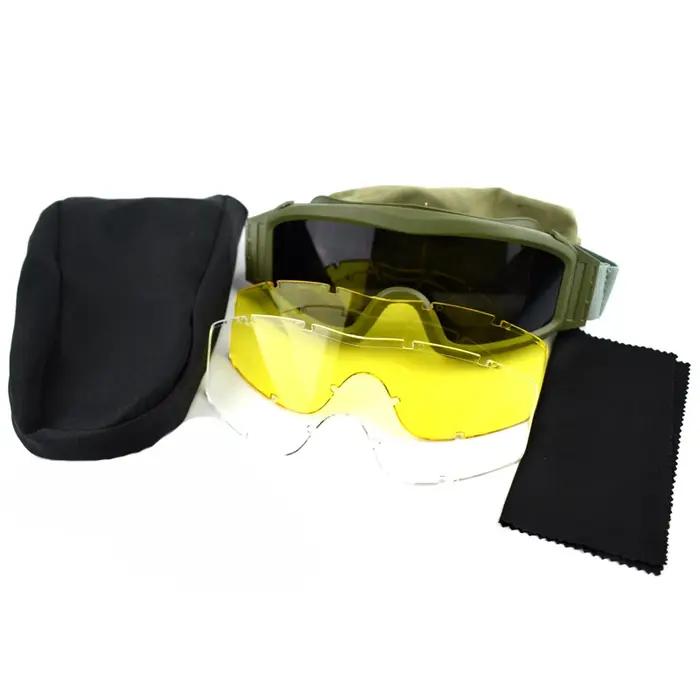Masque tactique militaire anti-vent UV400 - Protection sable et poussière pour paintball et randonnée - Unisexe