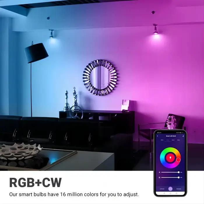 Suidhome-Ampoule LED intelligente, WIFI, allergique GU5.3/MR16, mini budgétaire DC12V, lampe 5W, fon