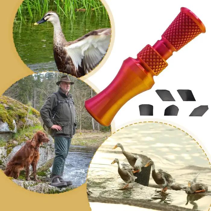 Appel canard imprimé 3D avec 5 puces son amovibles - Sifflet réaliste drôle pour piégeage entraînement