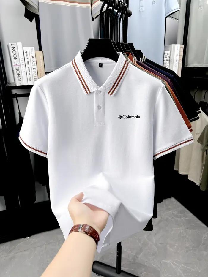 Nouveau T-shirt polo d'été pour homme style Columbia