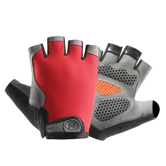 Professionnel salle de sport Fitness respirant anti-dérapant femmes hommes demi doigt été pêche cyclisme gants sans doig