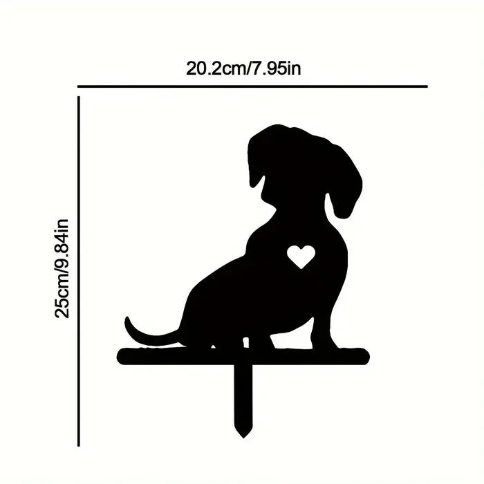Tiki - Piquet de jardin pour chien inspiré, art en fer, ce panneau de cour en métal unique sert comm
