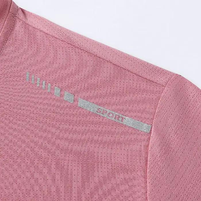 Femmes course T-Shirt réfléchissant haute élastique respirant course sport T-Shirt été séchage rapid