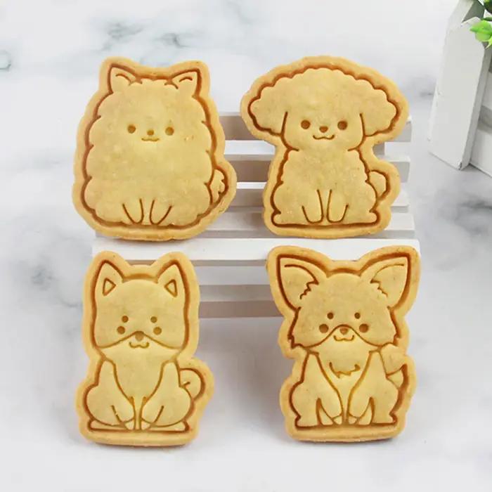 Moule à biscuits 3D en forme de chien, outil de cuisson pour biscuits, desserts, gâteaux en fondant, outils de décoration de gâteaux, nouveauté