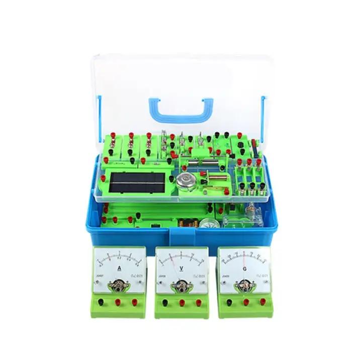 Kit d'expérimentation électrique pour la physique avec ampèremètre, résistances, panneaux solaires et manuel pour étudiants et enseignants occasions spéciales
