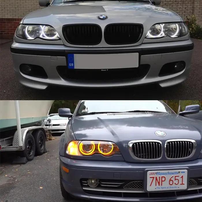 Kit de phares LED blancs, yeux de démon d'ange, lumière yeux d'ange pour BMW série 3 E46 berline Tou