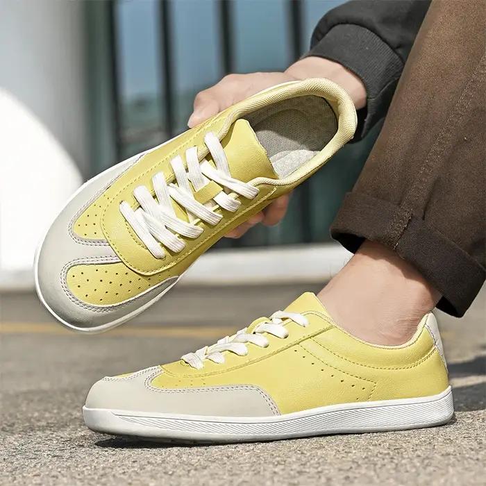 ELUVA chaussures pieds nus pour hommes boîte à bout large zéro goutte baskets minimalistes confortable course marche tenue décontracté chaussures pieds nus