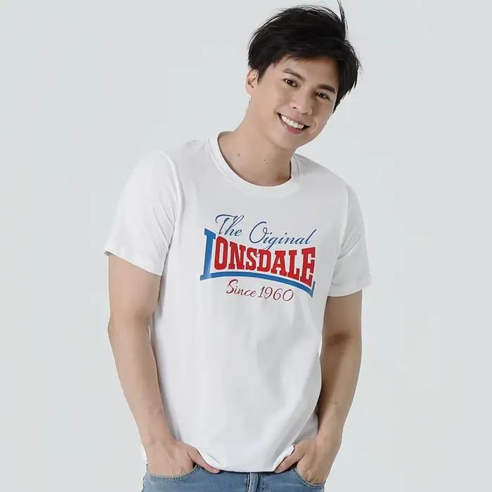 T-shirt col rond en coton LONSDALE British Lion