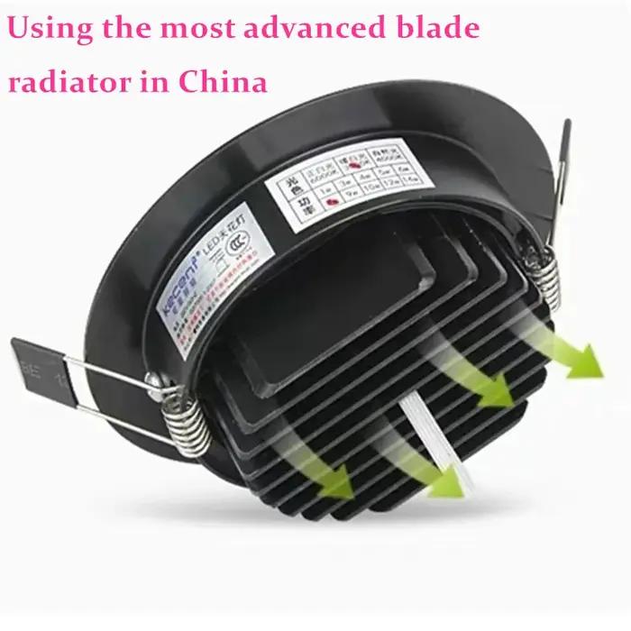 Dimmable LED COB projecteur plafonnier AC85-265V 5W 7W 9W 12W 15W 18W 20W aluminium encastré Downlig