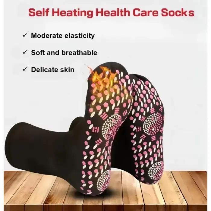Chaussettes chauffantes tourmaline hiver thermiques soins santé minceur thérapie magnétique 1-10 paires