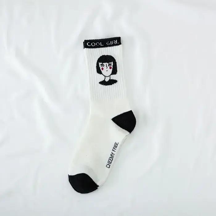 Chaussettes hautes coton tendance Harajuku pour homme et couple sportif occasions chasse et plein air