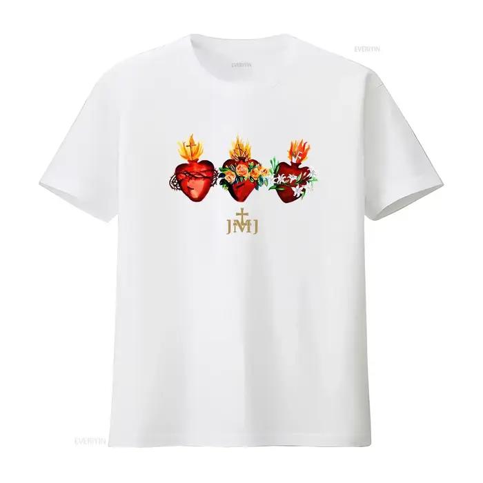T-shirt vintage unisexe JMJ (Saints Cœurs Sacrés de Jésus