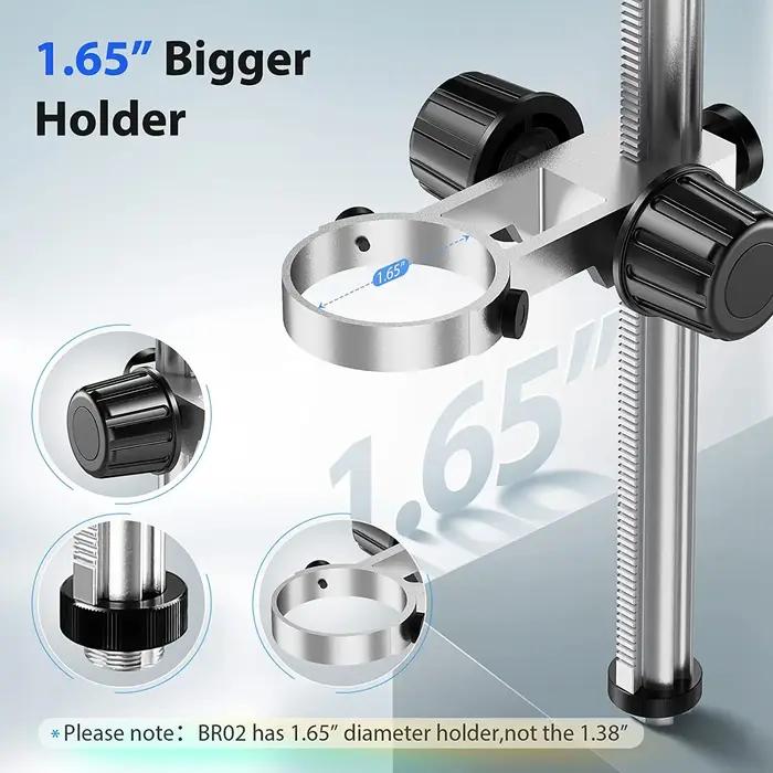 TOMLOV Microscope numérique Support en alliage d'aluminium BR02 Support réglable Support de poteau M
